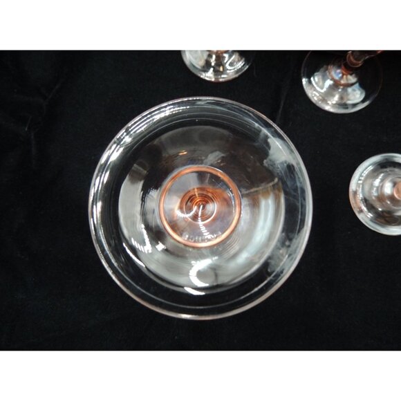 Arcoroc Rosaline Pink Swirl Optic by Cristal D Luminarc ROSALINE PINK Swirl Optic Water Goblet Cristal D\'Arques France 4 Pc
